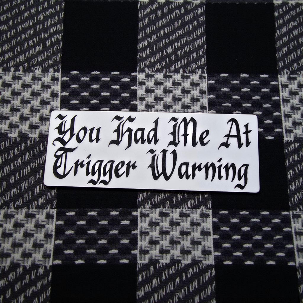 Spicy Book Decal, You Had Me at Trigger Warning, Dark Romance Reader Gift