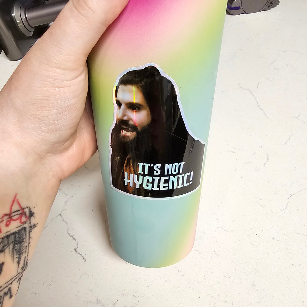 Nandor 'It's Not Hygienic!' Vinyl Sticker - What We Do in the Shadows