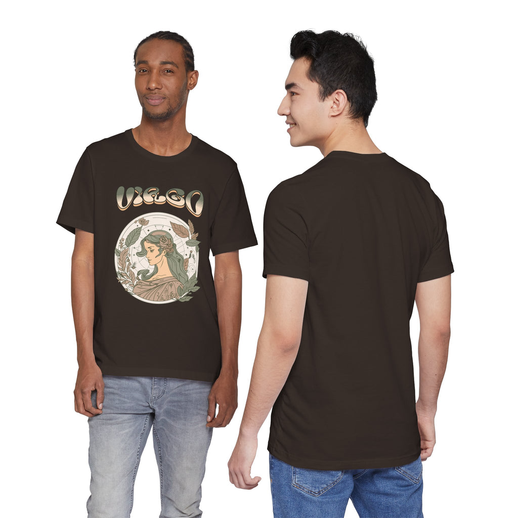 Virgo Zodiac T‑Shirt — Vintage Botanical Astrology Tee