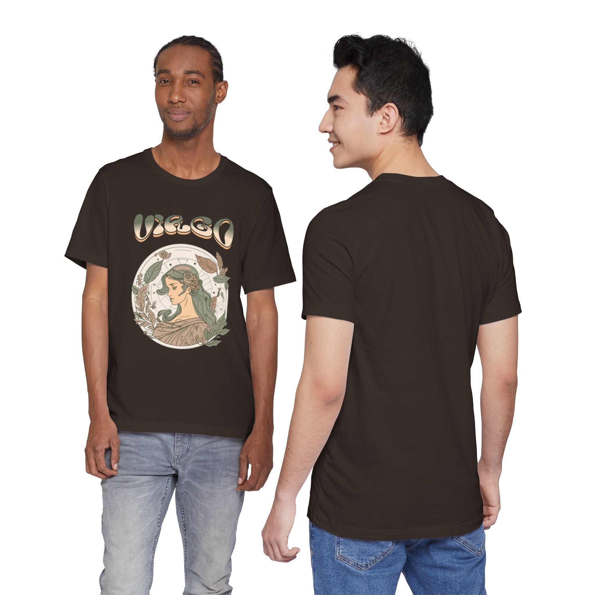 Virgo Zodiac T‑Shirt — Vintage Botanical Astrology Tee