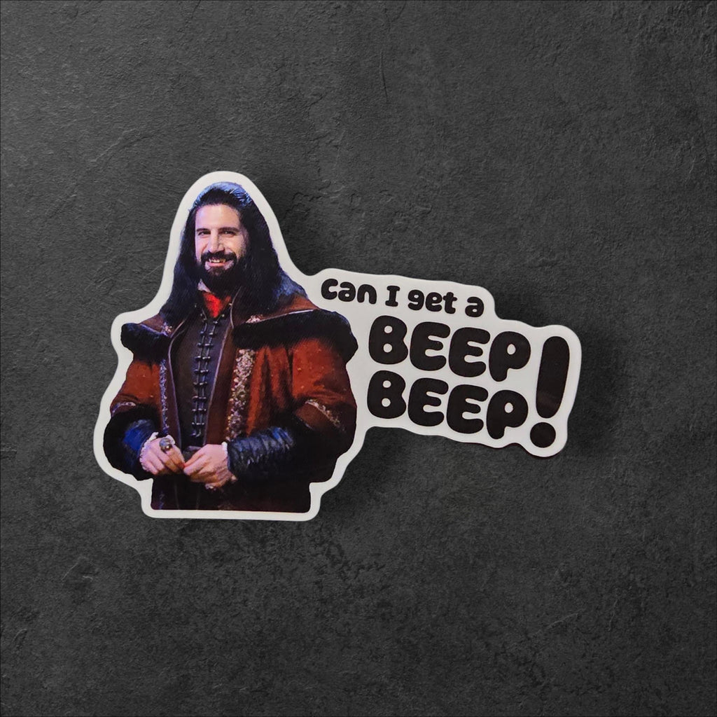 Nandor 'Can I Get A Beep Beep' Vinyl Sticker - WWDITS