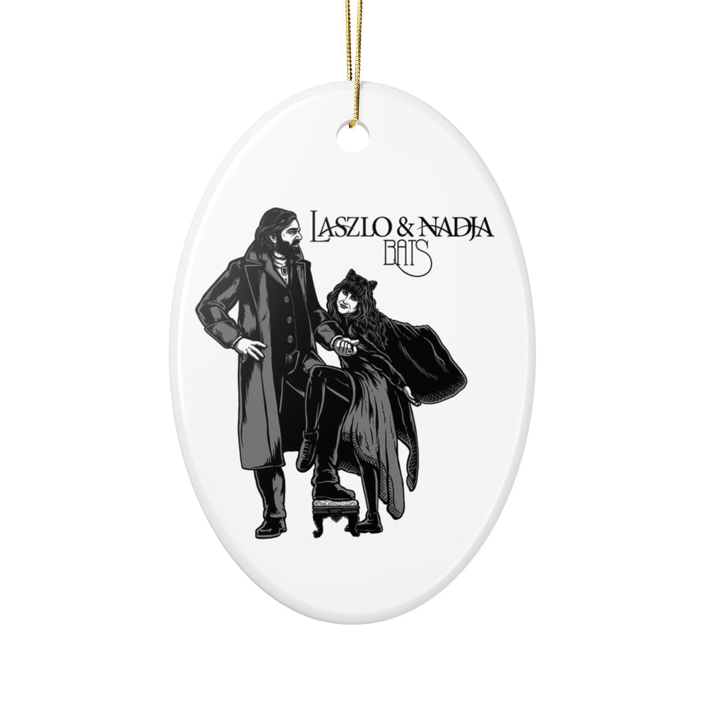 Laszlo & Nadja Bats ornament featuring What We Do in the Shadows Christmas Ornament
