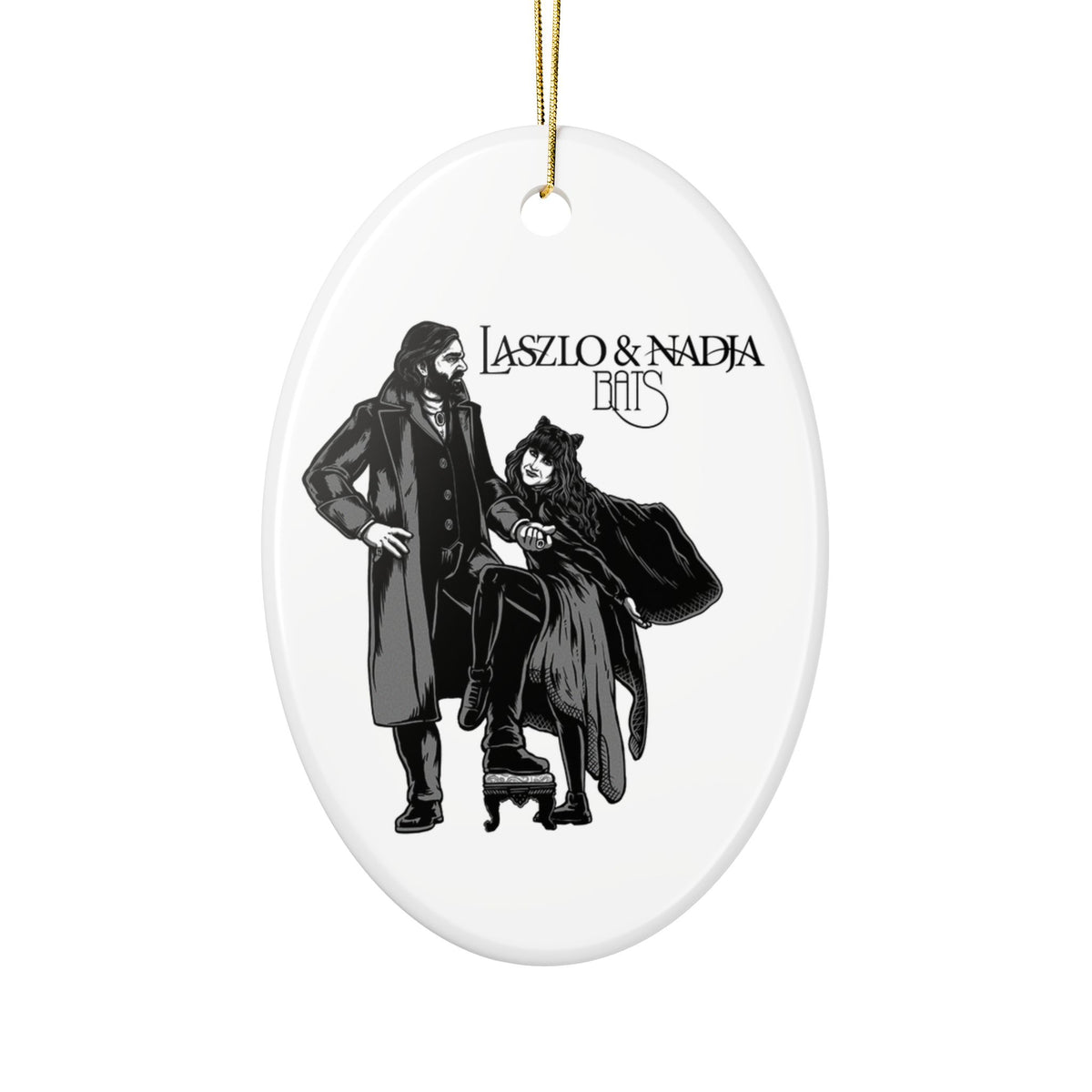 Laszlo & Nadja Bats ornament featuring What We Do in the Shadows Christmas Ornament