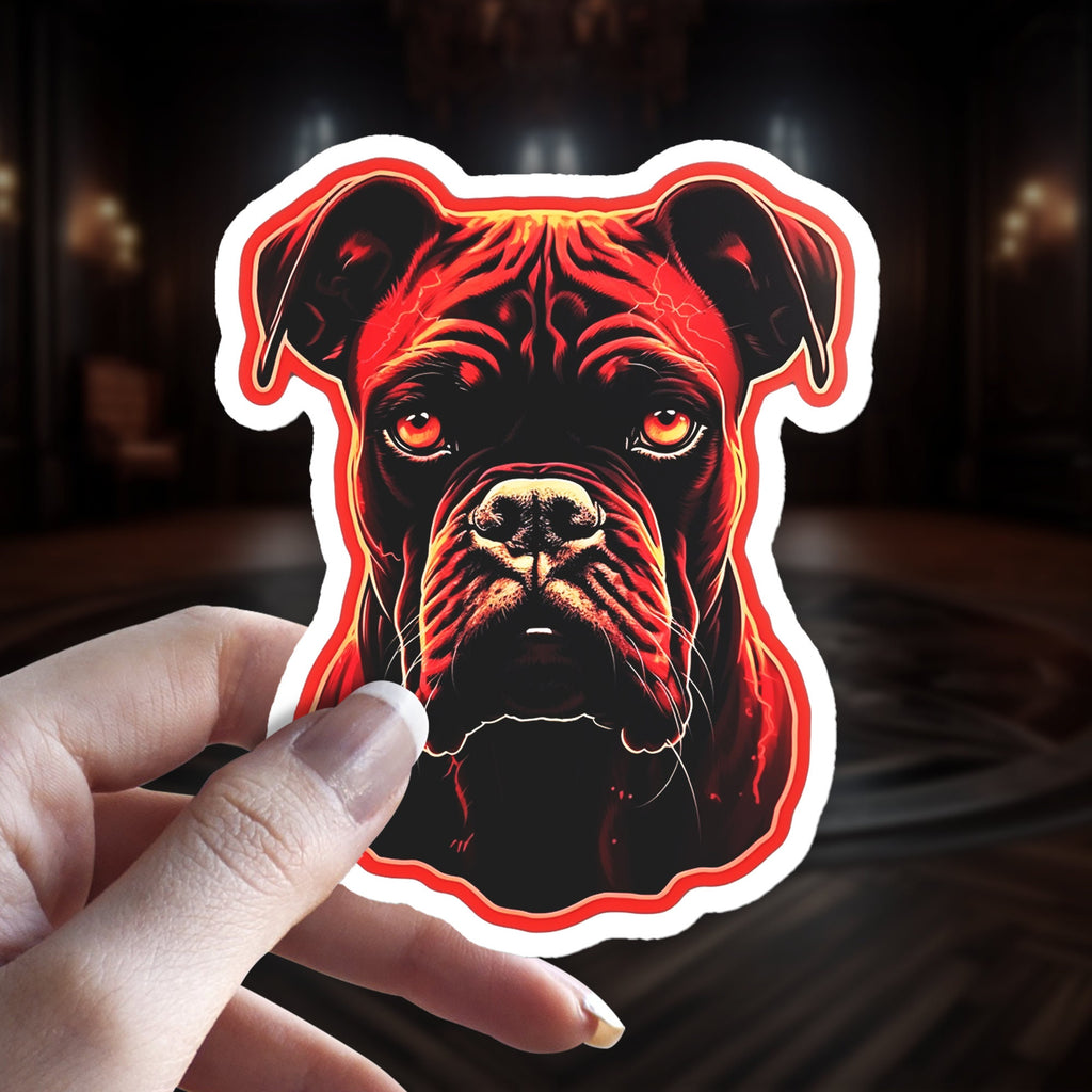 Boxer Dog Breed Sticker Witchy Gothic Holographic  - Unique Decor for Dog Lovers