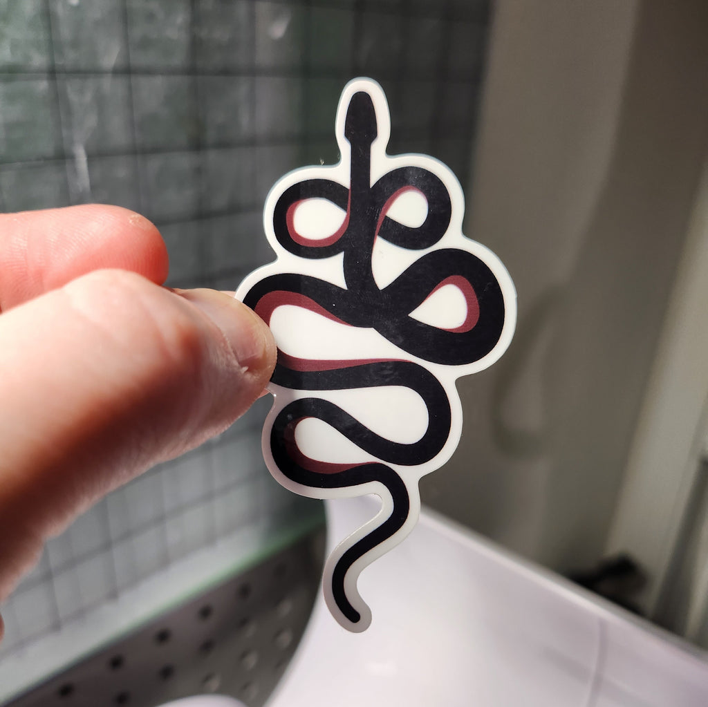 Good Omens Crowley Tattoo Sticker – Demon Snake Decal
