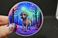 Border Terrier Sticker: Familiar Dog Art, Holographic Decal Option