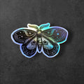 Luna Moth Holographic Sticker: Iridescent Butterfly Decal (3x3 in)