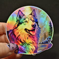Holographic Siberian Husky Sticker: Dog Lover Gift