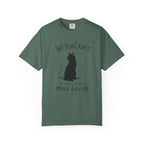 Witchcraft Cat graphic shirt featuring 'The Original Excuse for Male Failure'