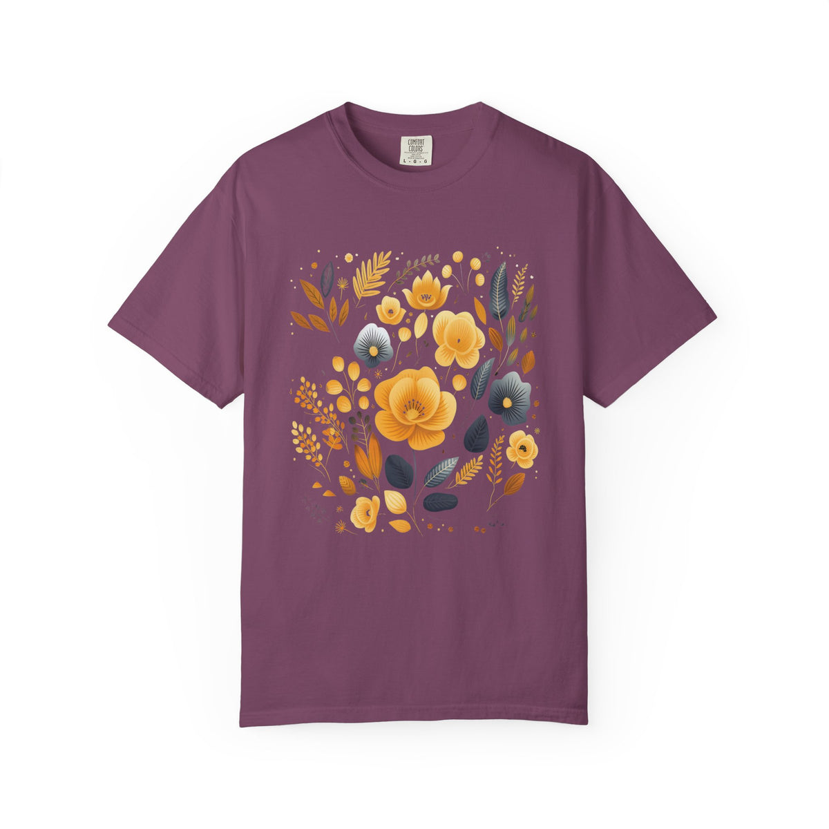 Additional photo of Golden Wildflowers — Vintage Botanical Graphic T-shirt