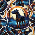 Jagdterrier Witchy Sticker - Holographic Familiar Decal, Magical Forest Dog, Enchanted Laptop & Journal Adornment