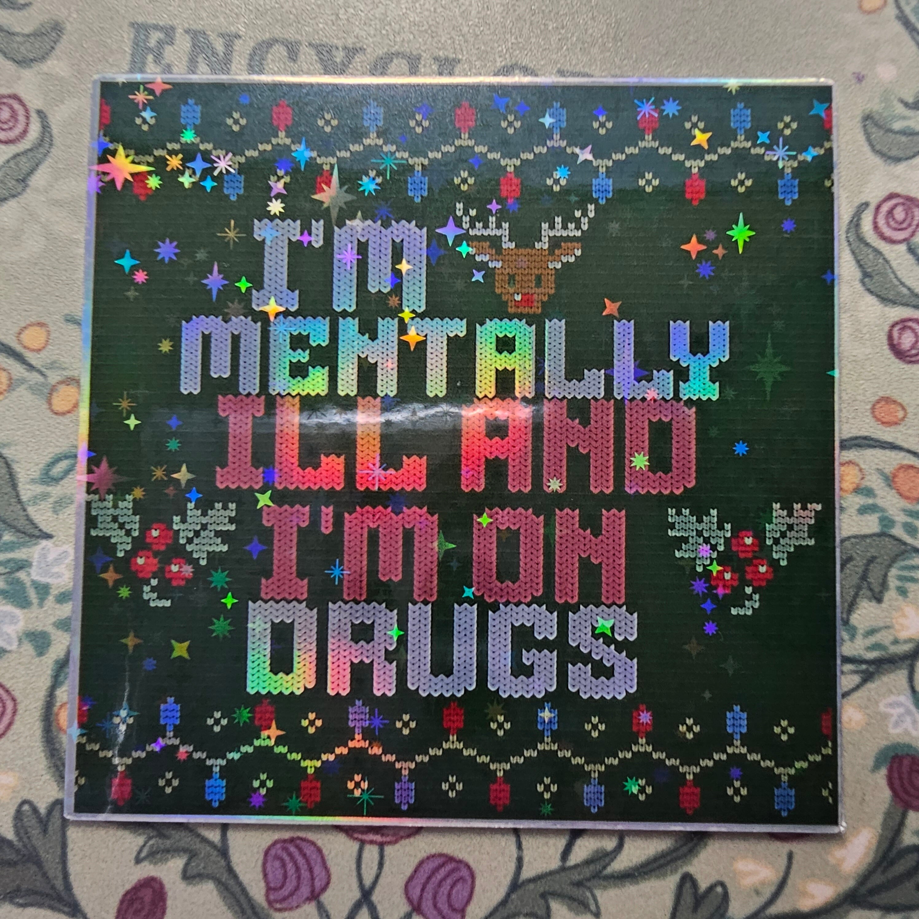I'm Just Pete Meme Sticker: Ugly Christmas Holographic, TikTok Humor