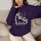 Additional photo of Wolf Silhouette — Night Forest Wolf Graphic hoodie