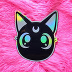 Luna Cat Holographic : Sailor Moon Anime vinyl sticker