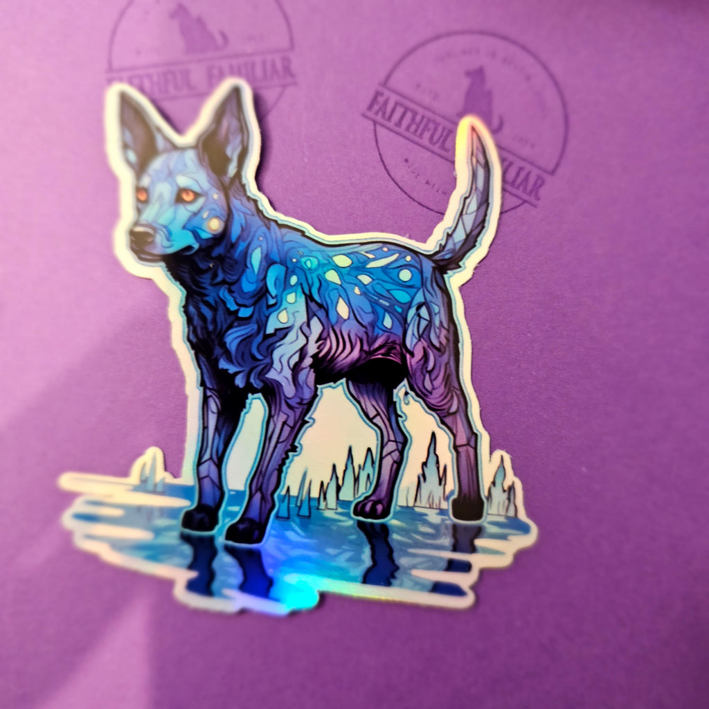 Blue Heeler Sticker, Australian Cattle Dog Decal, Tarot Sticker, Pet Owner Gift, Vinyl, Laptop
