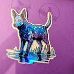 Blue Heeler vinyl sticker featuring Australian Cattle Dog Tarot Water-Resistant