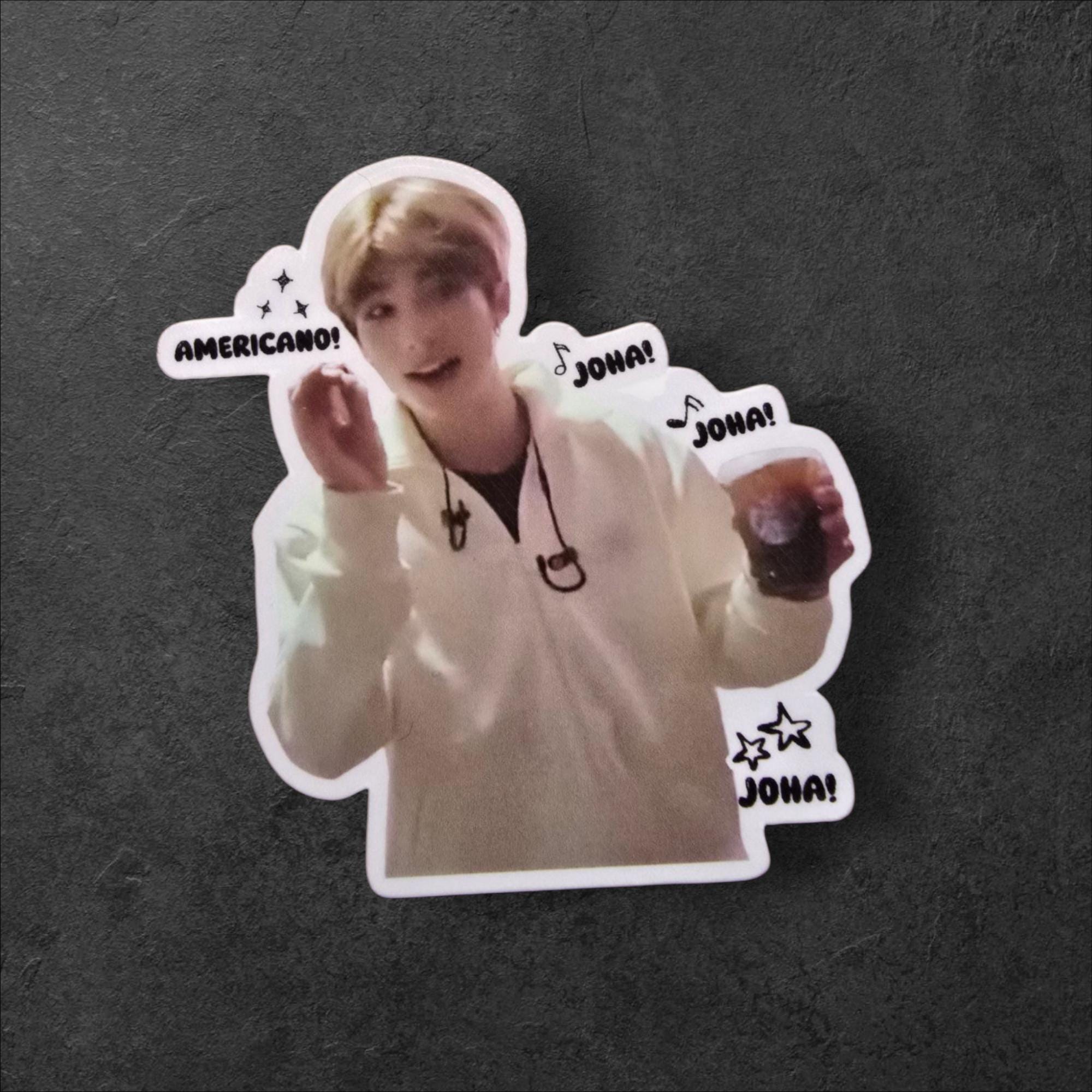 Stray Kids Hyunjin Americano Sticker l Gifts for kpop fans and STAY