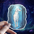 Mystical Borzoi vinyl sticker featuring Ethereal Dog Vinyl Decal for Water Bottles & in White