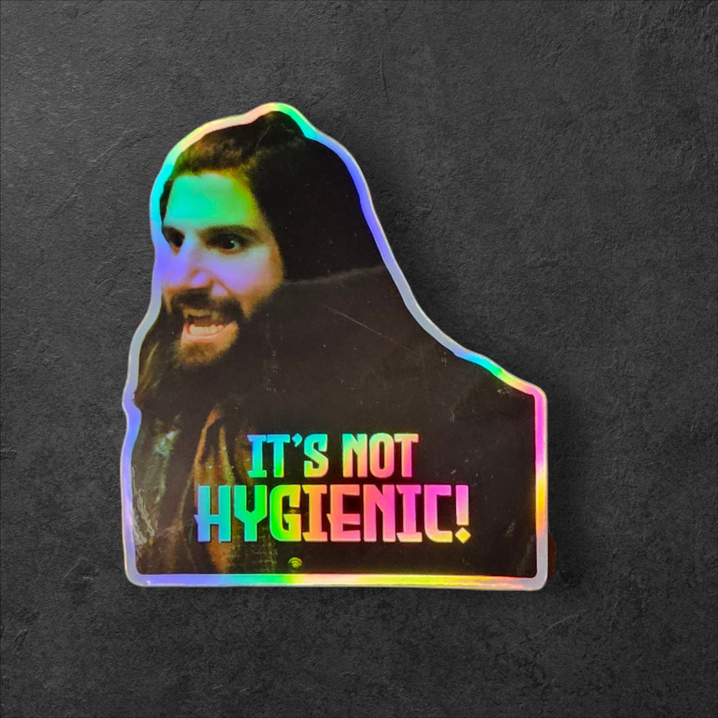 Nandor 'It's Not Hygienic!' Vinyl Sticker - What We Do in the Shadows