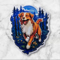 Witchy Nova Scotia Duck Tolling Retriever Sticker: Holographic Dog Decal