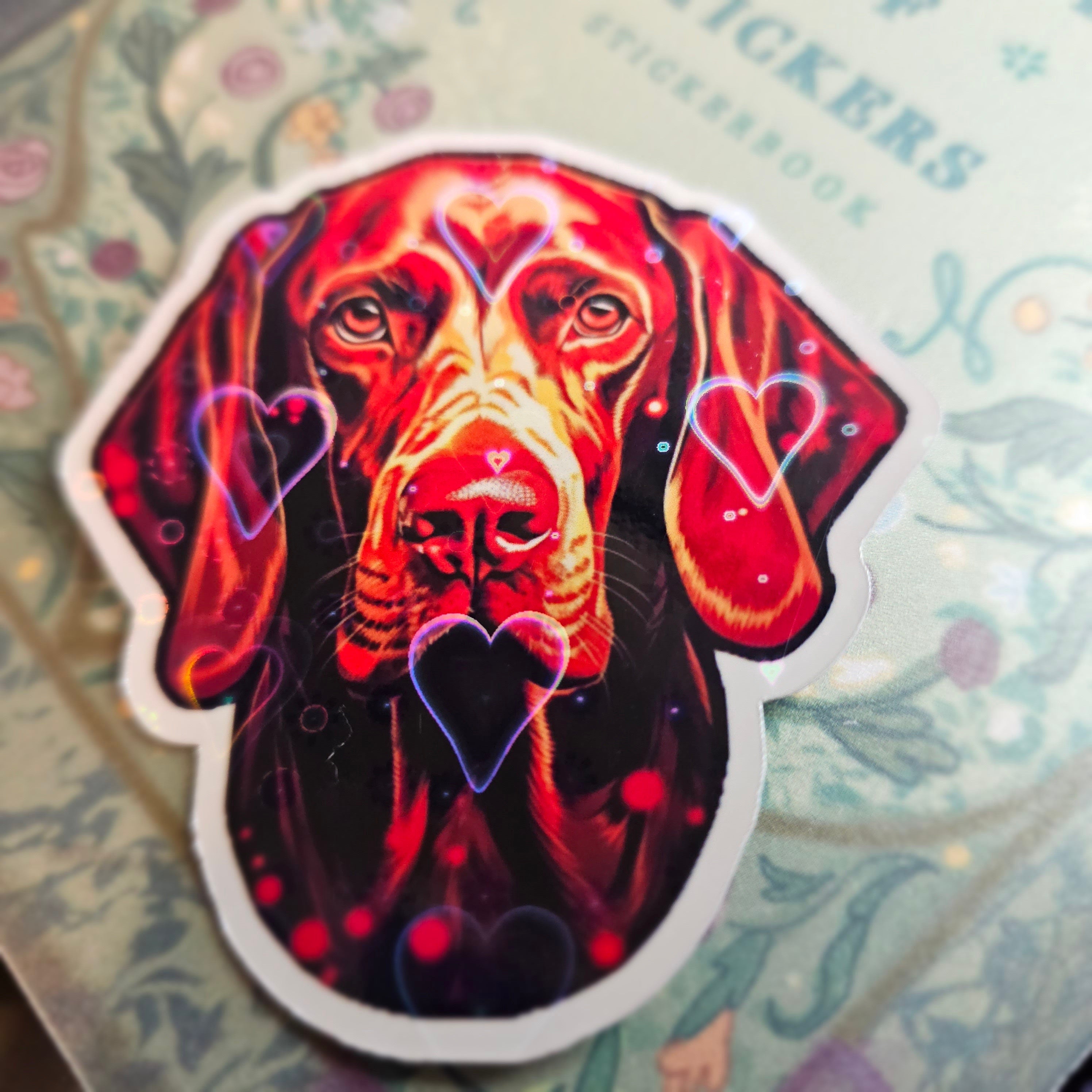 Witchy Gothic Holographic Dog Breed Sticker | Bracco Italiano