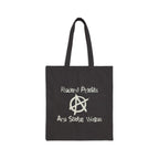 Record Profits Are Stolen Wages tote bag featuring Anti-Capitalist Anarchy