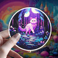 Holographic Cat Familiar Sticker: Witchy Decal (3x3 Inch)
