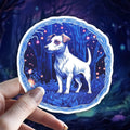 Jack Russel Terrier Familiar Sticker, Witch Familiar Holographic