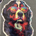 Trippy Bernese Mountain Dog - Water vinyl sticker