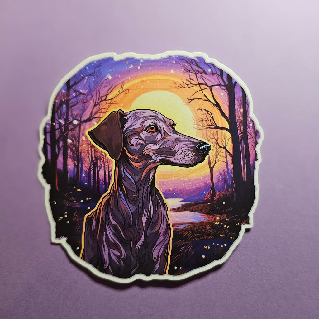 Magical Sighthound Lurcher Sticker - Water Bottle Decal for Dog Lovers