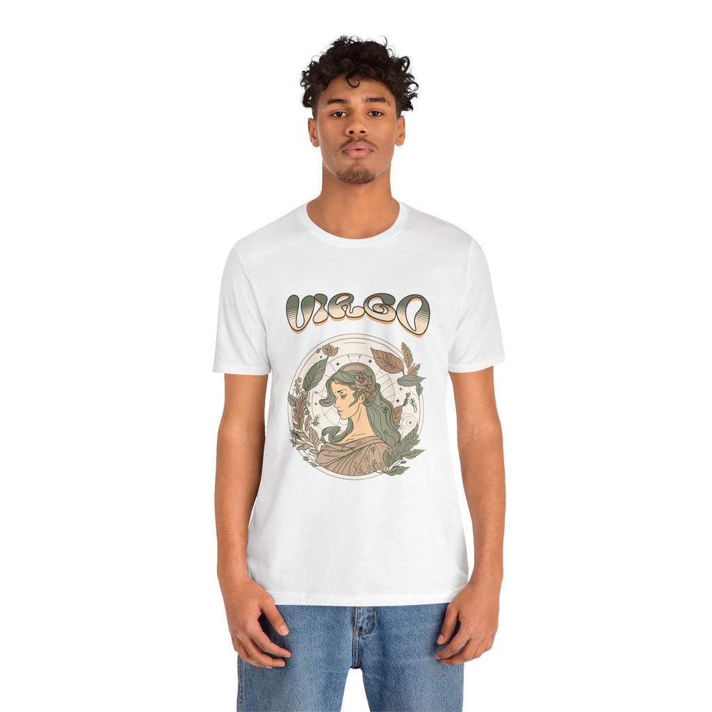Virgo Zodiac T‑Shirt — Vintage Botanical Astrology Tee