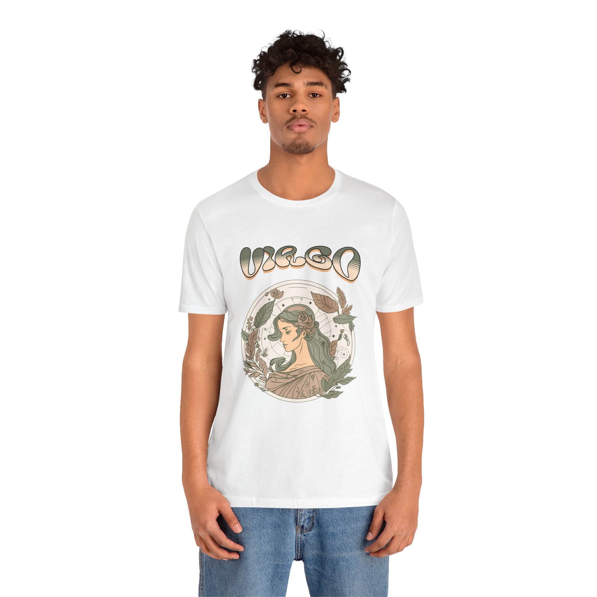 Virgo Zodiac T‑Shirt — Vintage Botanical Astrology Tee
