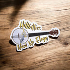 Hillbillies Need No Elegy vinyl sticker in White