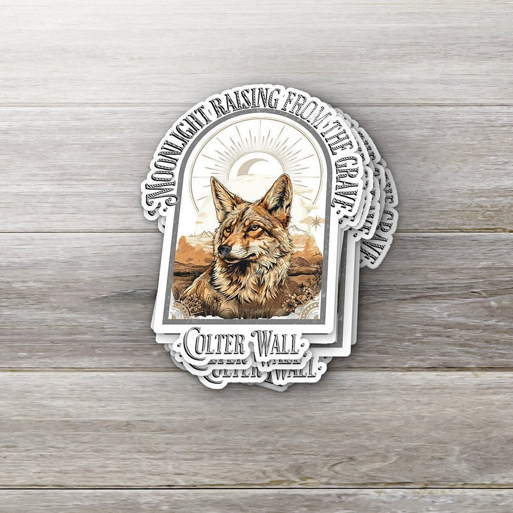Colter Wall Coyote Sticker: Western Country Music Decal