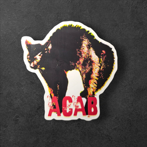 ACAB Cat Sticker, College Protest, Social Justice Decal