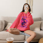 Retro Dragon Girl graphic sweatshirt featuring 80s Fantasy Crewneck