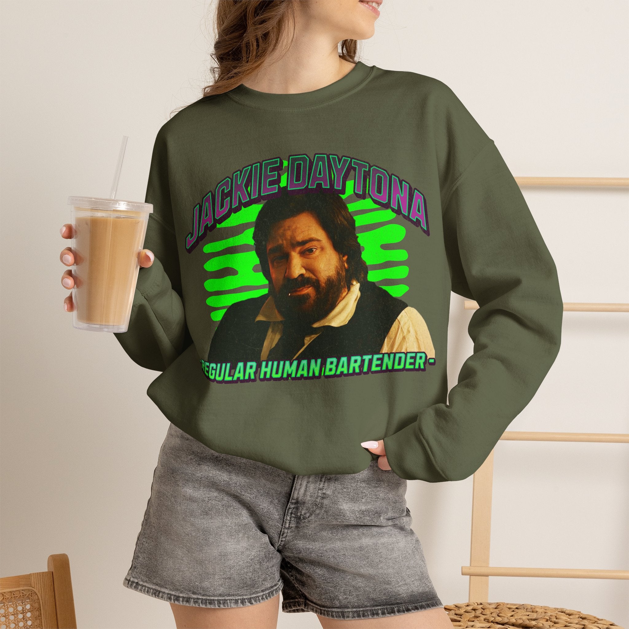 Jackie Daytona Regular Human Bartender Sweatshirt | What We Do in the Shadows Crewneck