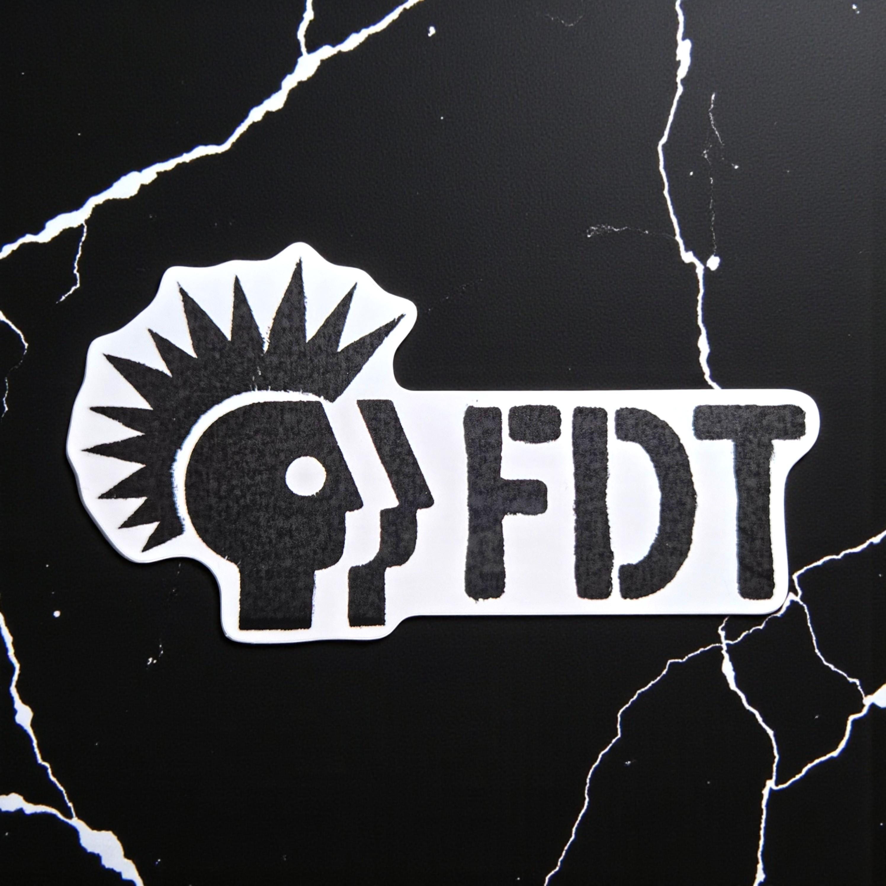 FDT Anti Trump Sticker | Anti Fascist Political Protest Vinyl Decal for Laptop, Water Bottle