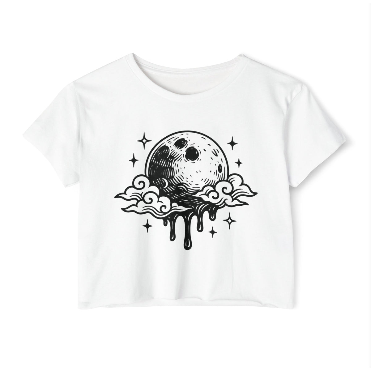 Product photo of Moon Drip Crop Top T-shirt