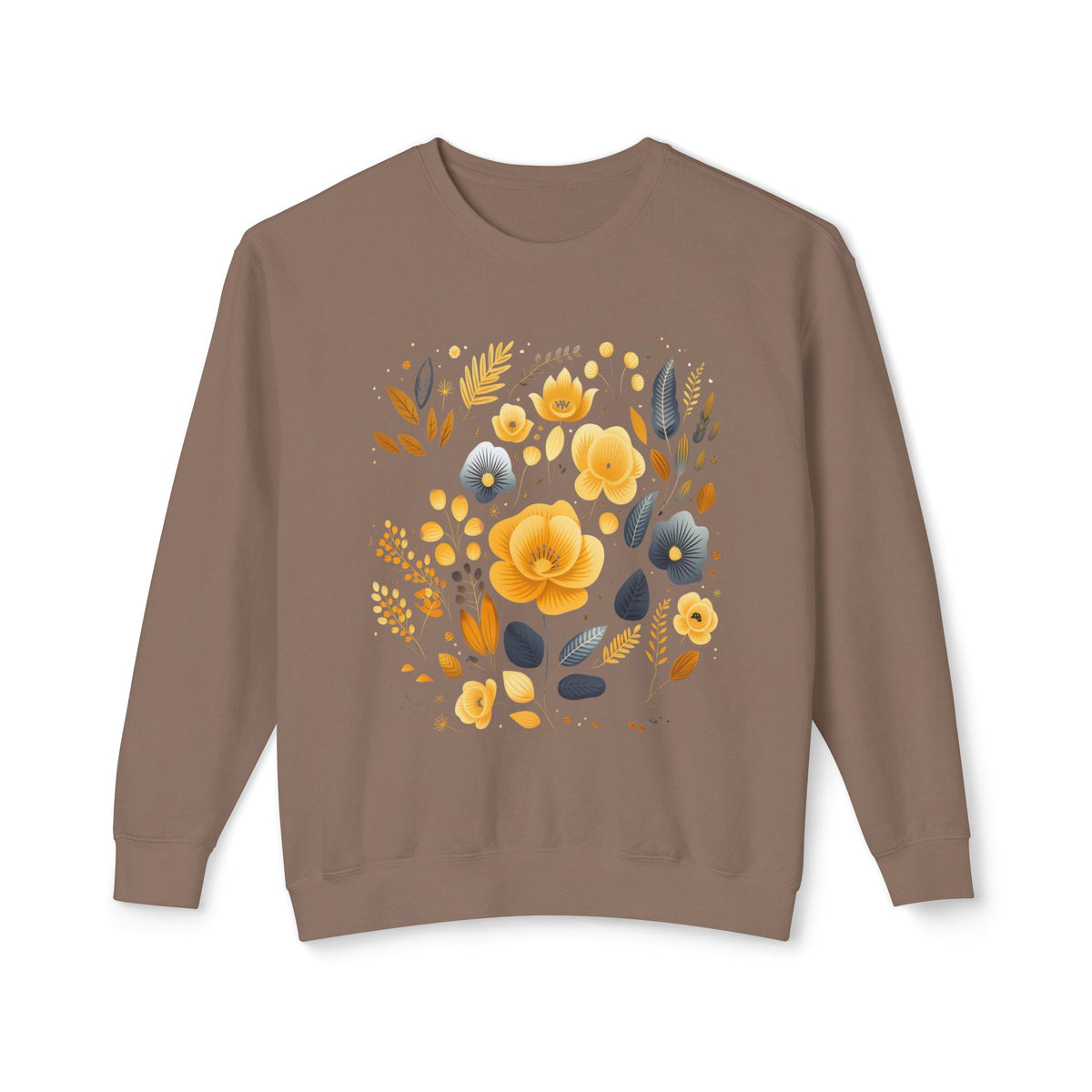 Golden Blooms graphic sweatshirt featuring Vintage Botanical Floral