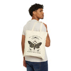 Lilith Moth Canvas tote bag featuring "Always Be a Lilith" Witchy Boho Market Bag