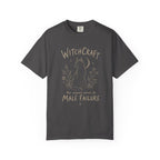 Witchcraft Cat graphic shirt featuring 'The Original Excuse for Male Failure'