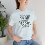 "Actually Yeah Maybe Today Satan" graphic shirt featuring Gothic Dark Humor Graphic Tee