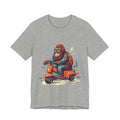 Bigfoot Scooter Graphic Tee — Retro Bigfoot Riding Vespa Adventure T-Shirt