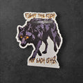 Fight The Rich Not Each Other Wolf vinyl sticker