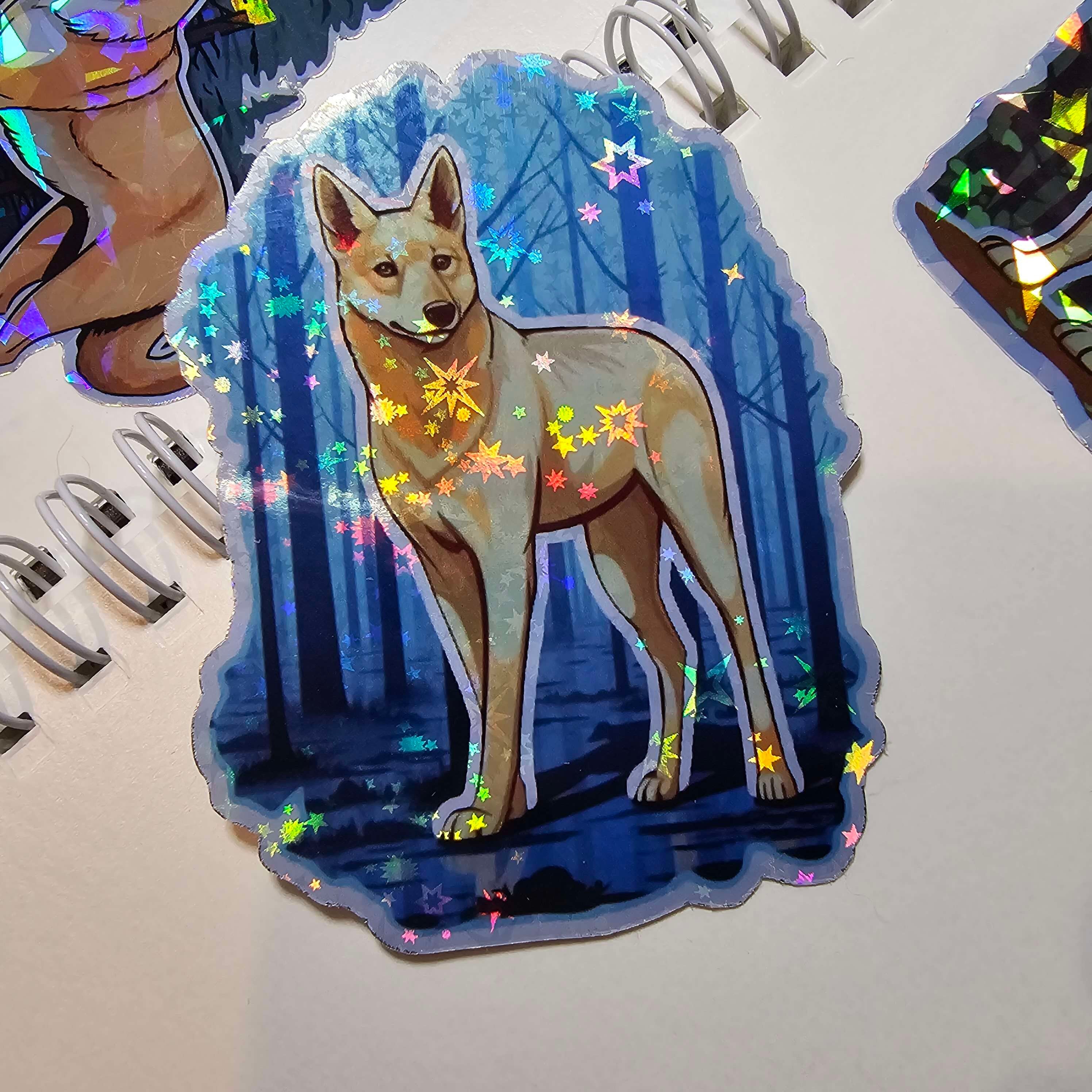 Carolina Dog Sticker – Wild Dog Vinyl Decal for Water Bottles, Laptops, and Journals