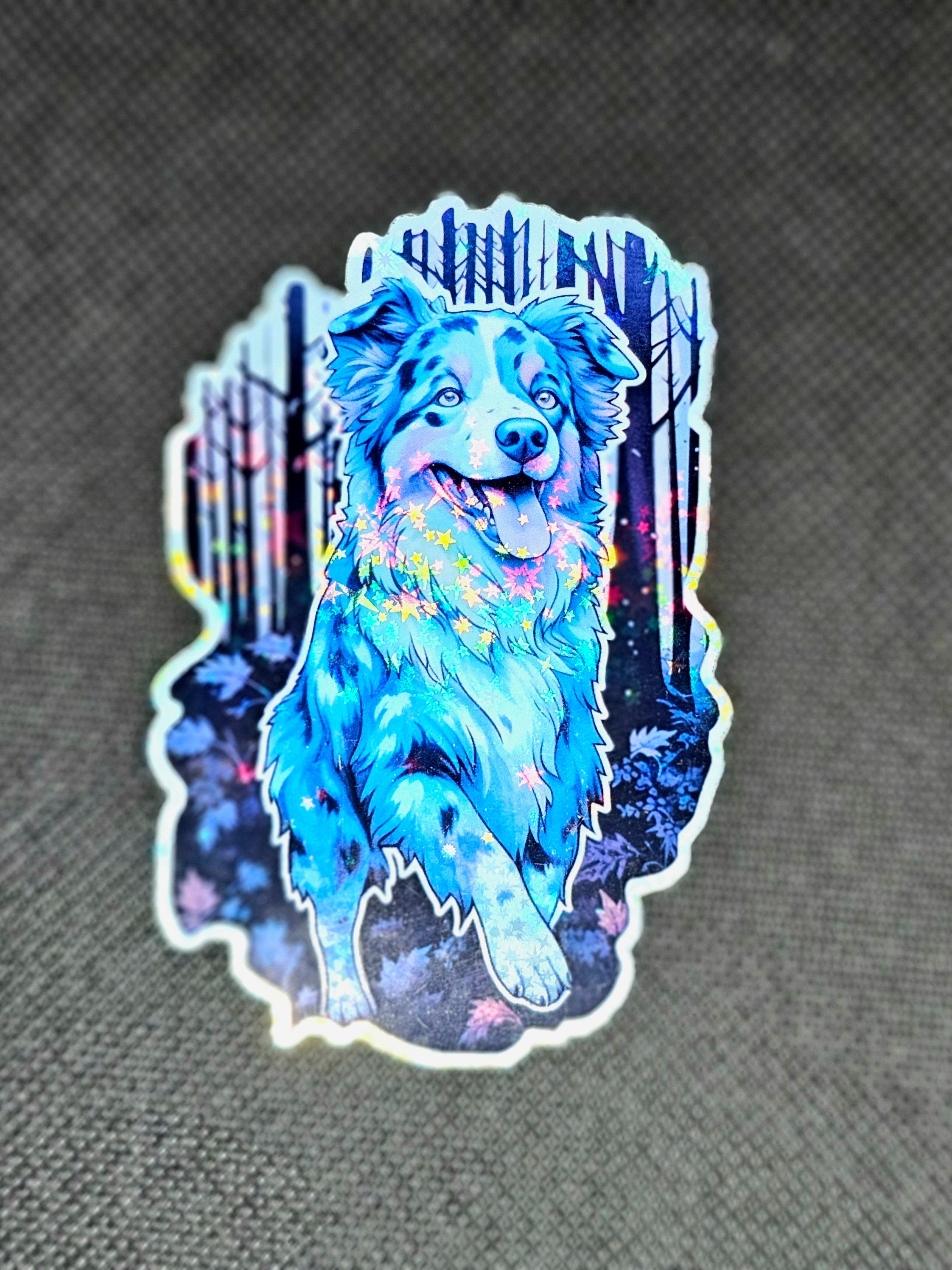 Australian Shepherd Sticker: Holographic Dog Lover Decal