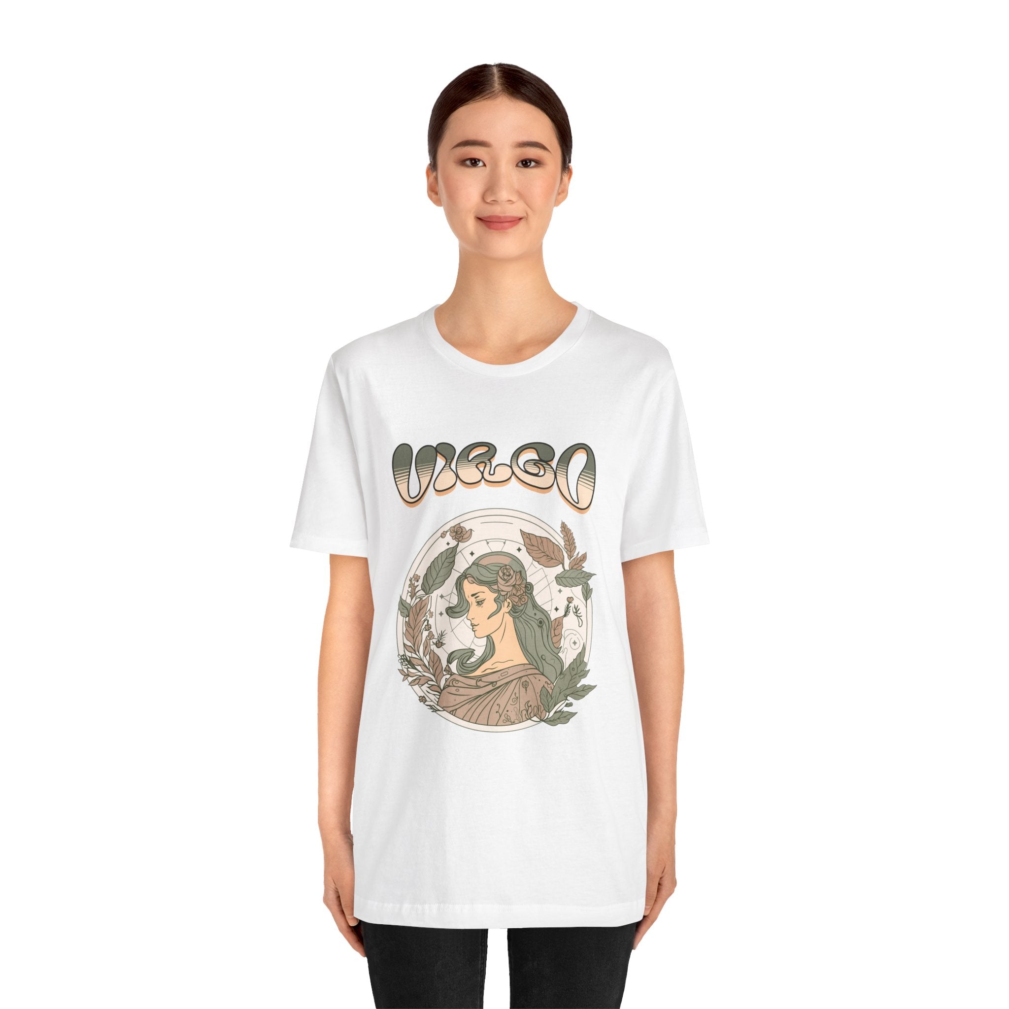 Virgo Zodiac T‑Shirt — Vintage Botanical Astrology Tee