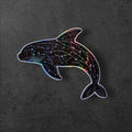 Celestial Orca Sticker – Holographic Vinyl Witchy Decal