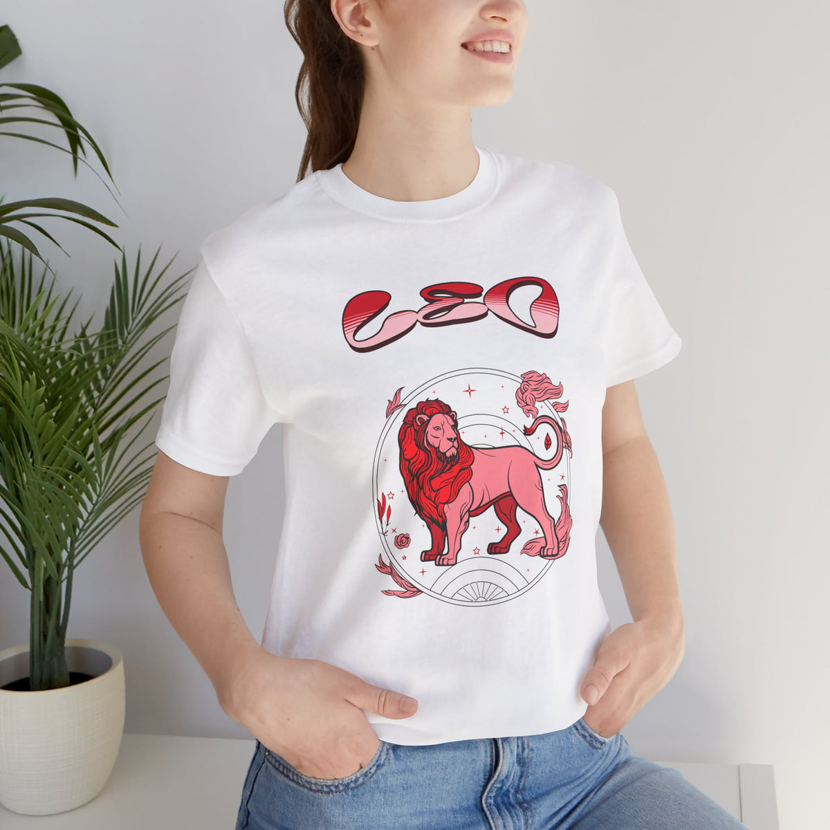 Leo Zodiac graphic shirt featuring Red Lion Astrology Birthday
